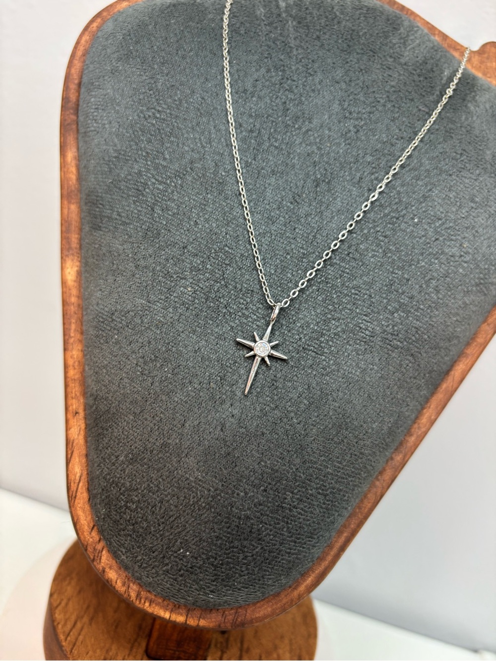 Sterling Silver Starburst Pendant Necklace